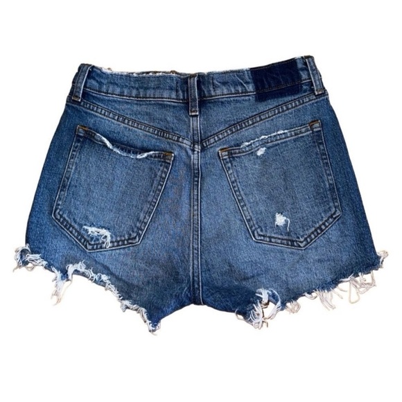 Abercrombie & Fitch High Waist Distressed Denim Shorts Size 27/4 - Picture 6 of 9